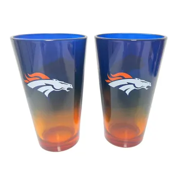 Denver Broncos Pint Glass Set 16 oz./475 ml