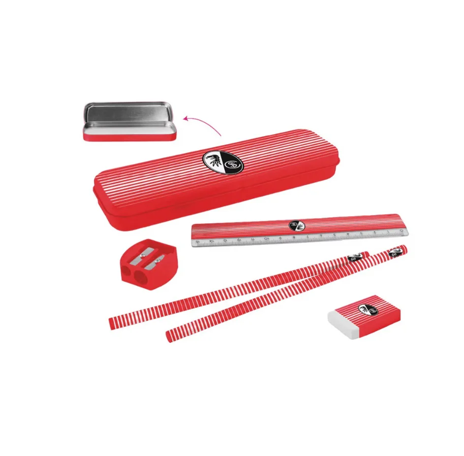 SC Freiburg Schul-Set "Metallbox" 6-teilig 
