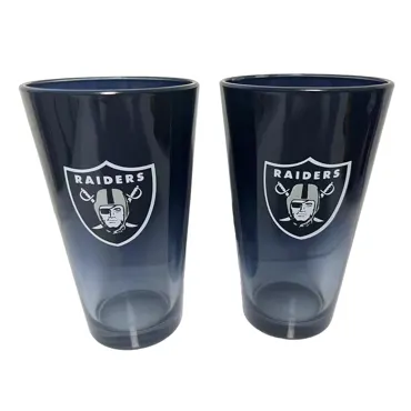 Las Vegas Raiders Pint Glass Set 16 oz./475 ml