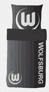 VfL Wolfsburg Bettwäsche VfL schwarz/grau