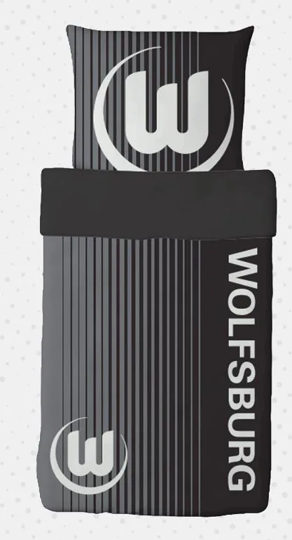 VfL Wolfsburg Bettwäsche VfL schwarz/grau  
