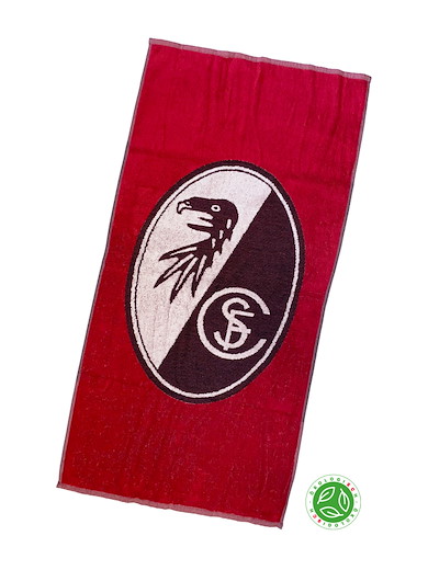 SC Freiburg GOTS Duschtuch "Wappen" rot 