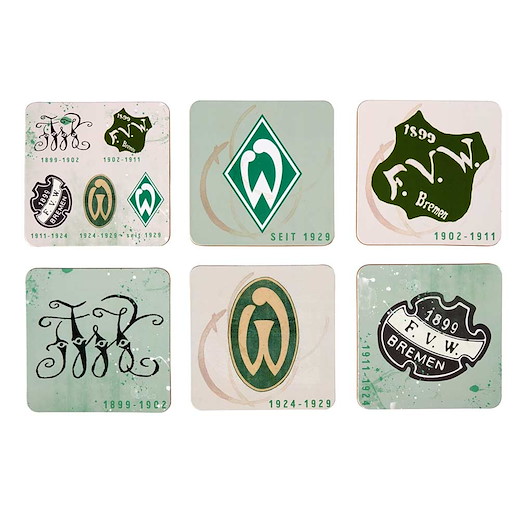 SV Werder Bremen Korkuntersetzer Retro 6er-Set 