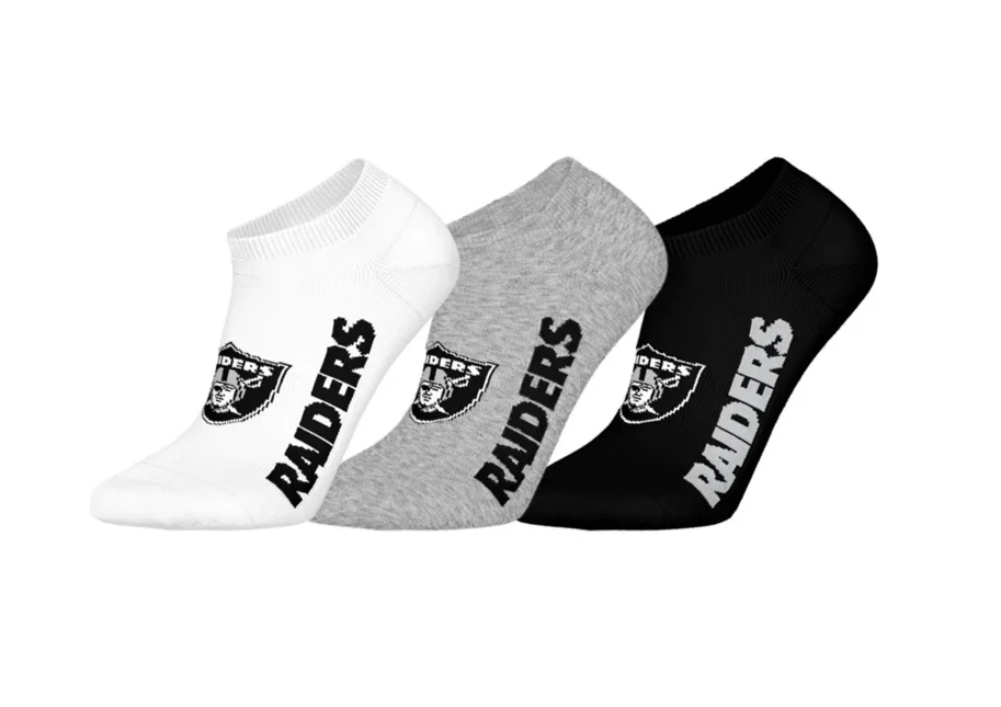 Las Vegas Raiders 3pk Sneaker Socks 43-46