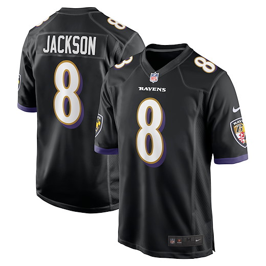 Baltimore Ravens Nike Alternate Jersey Jackson 8  2XL