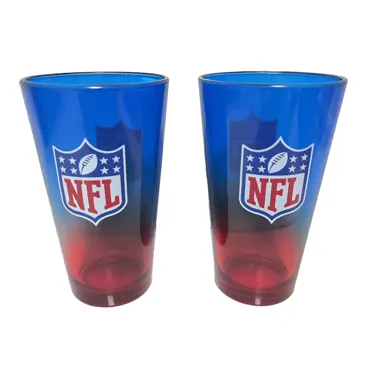 NFL Shield Pint Glass Set 16 oz./475 ml