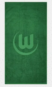 VfL Wolfsburg Duschtuch Logo Dunkelgrün  70x140cm, 450gsm
