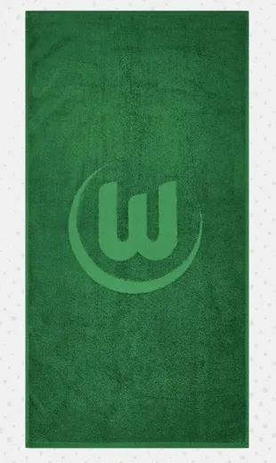 VfL Wolfsburg Duschtuch Logo Dunkelgrün 70x140cm, 450gsm