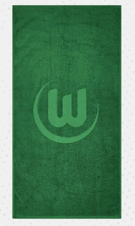 VfL Wolfsburg Duschtuch Logo Dunkelgrün  