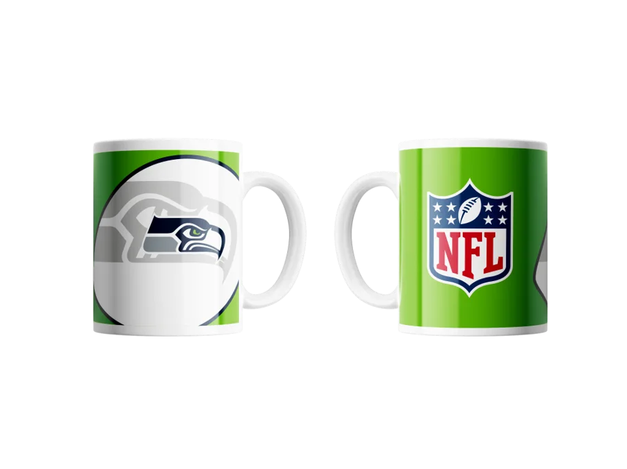 Seattle Seahawks Mug Shadow Logo & Shield 