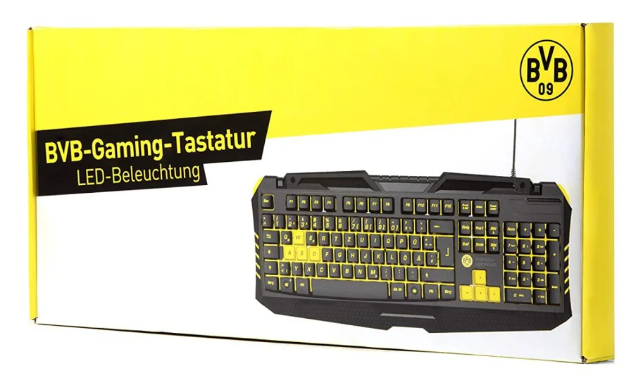 BVB Gaming Tastatur mit LED Beleuchtung 