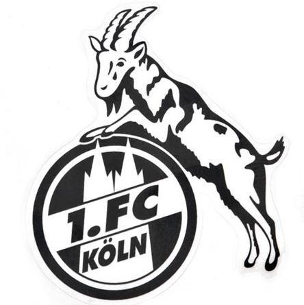 1. FC Köln Aufkleber transparent (schwarz) 