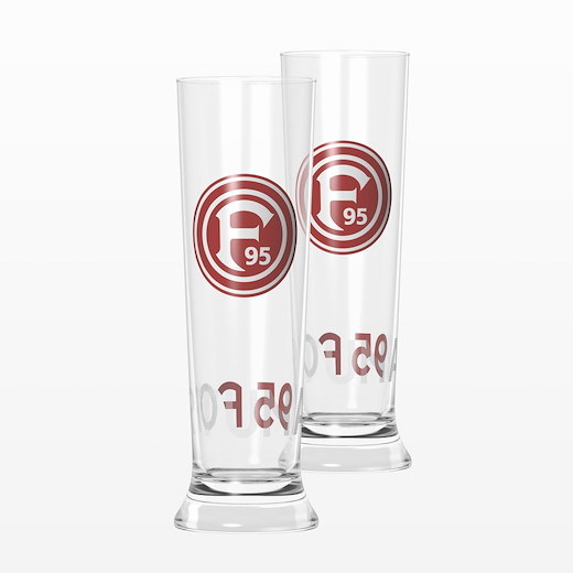 Fortuna Düsseldorf Weizenbierglas 2er-Set 0.5L