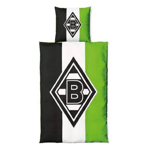 Borussia M´Gladbach WendeBettwäsche Schrägstreifen 135x200+80x80