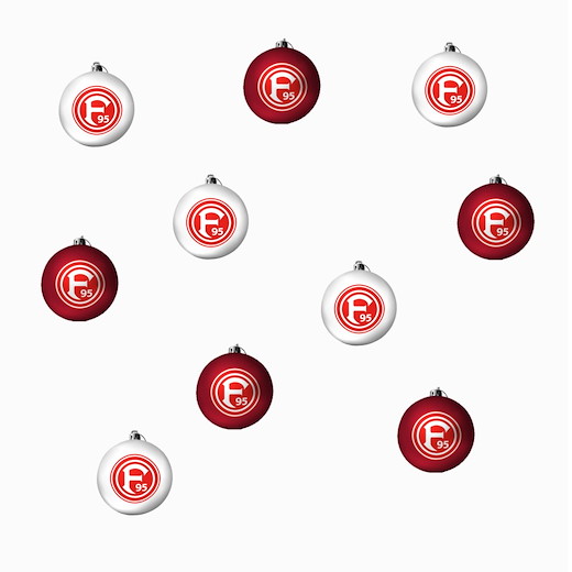 Fortuna Düsseldorf Christbaumkugeln 10er-Set 3 cm