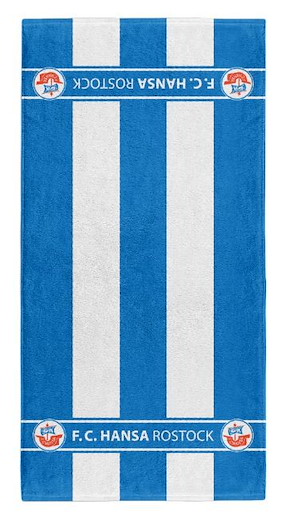 Hansa Rostock Handtuch Blockstreifen 50x100cm 