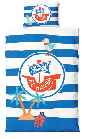 Hansa Rostock Kinder-Bettwäsche Logo  