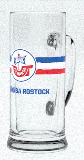Hansa Rostock Bierkrug Banderole 0,5