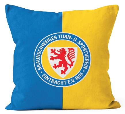 Eintracht Braunschweig Kissen Logo 38x38cm