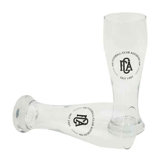 FC Augsburg Weizenbierglas 2er Set 0,5 l
