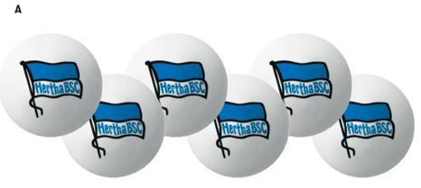 Hertha BSC Tischtennisball 6er-Set 