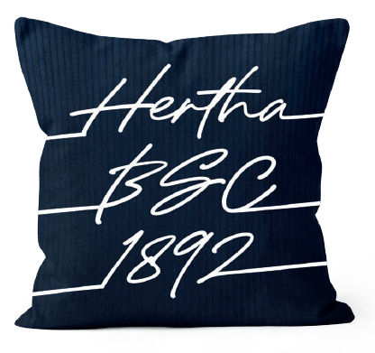 Hertha BSC Kissen Cord Navy  45x45cm