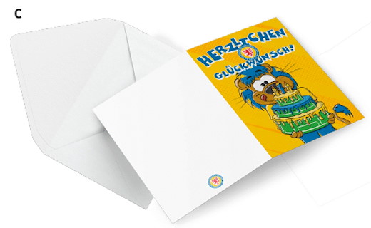 Eintracht Braunschweig Grußkarte Löwe 
