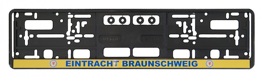 Eintracht Braunschweig Kennzeichenhalterung gelb 
