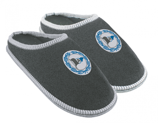 Arminia Bielefeld Pantoffeln Logo Grau 36/37