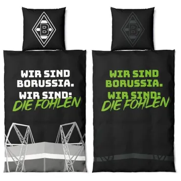 Borussia M´Gladbach Bettwäsche Glow in the Dark 135x200+80x80