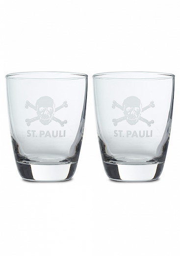 FC St. Pauli Gläser 2er Set Totenkopf 