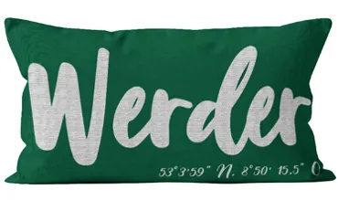SV Werder Bremen Kissen "Werder" 45x26cm 45x26cm