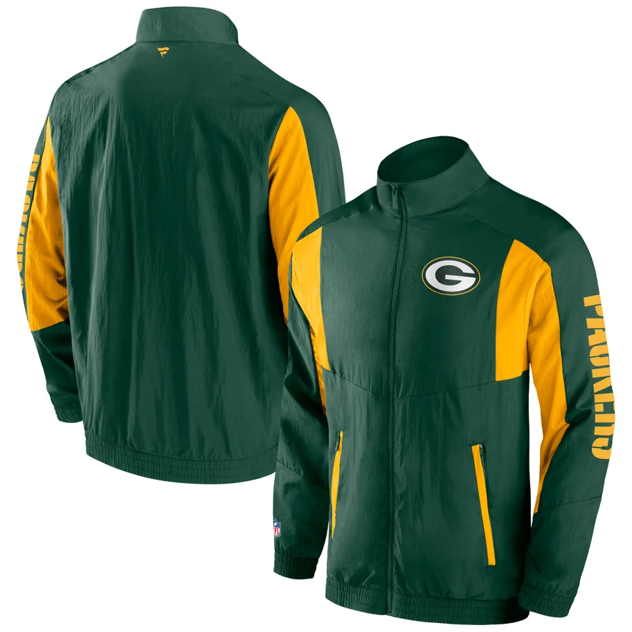 Green Bay Packers Woven Track Jacket L