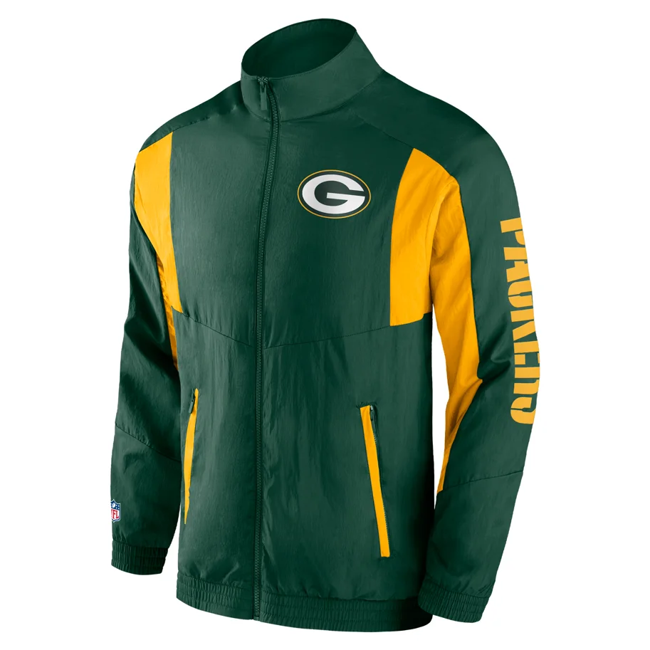 Green Bay Packers Woven Track Jacket L