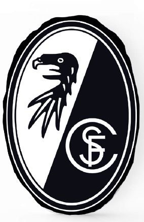 SC Freiburg Plüschkissen "Wappen" oval 45x30cm