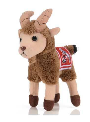 1. FC Köln Plüsch-Hennes + Saugnapf Grüner Hennes 