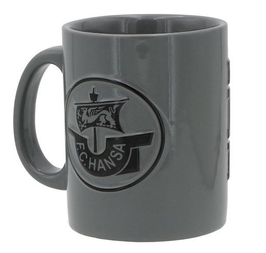 Hansa Rostock Tasse Relief Grau 