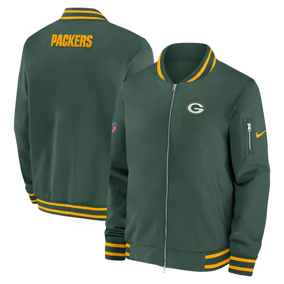 Green Bay Packers Nike Coach Bomber Jacket S