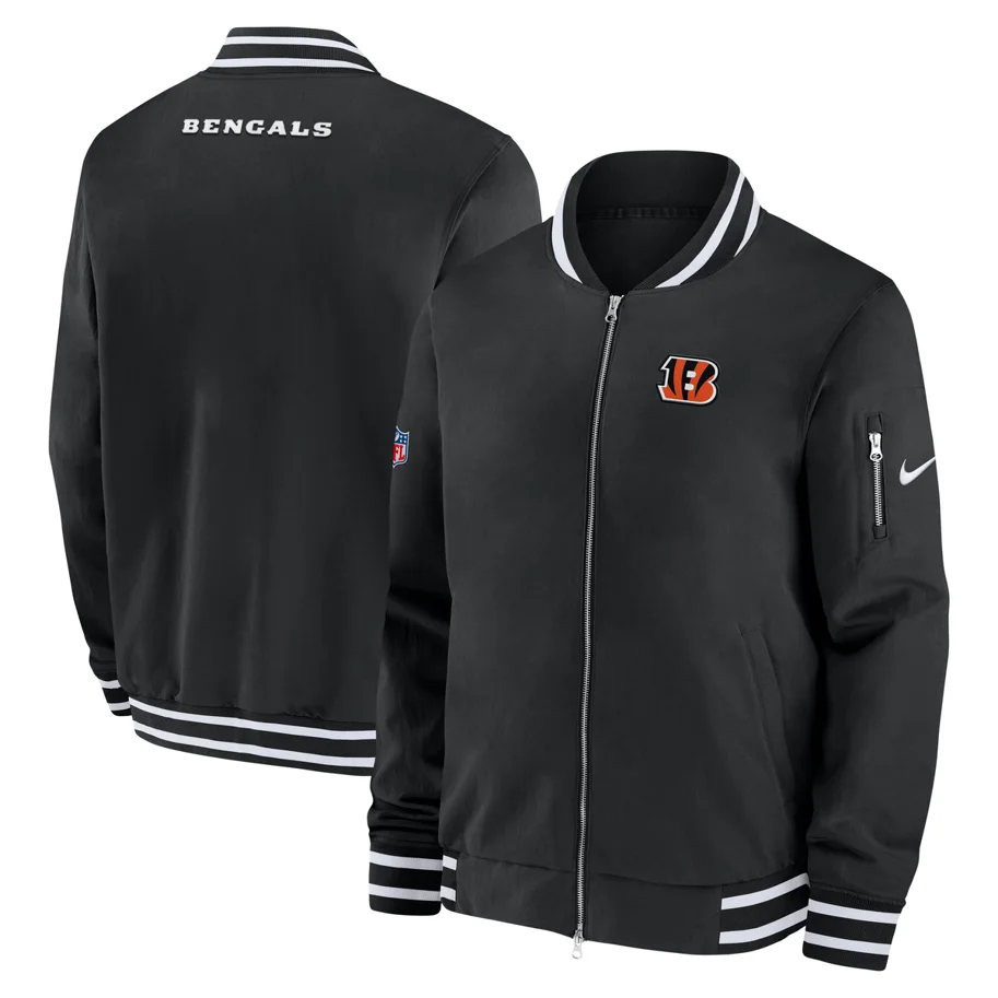 Cincinnati Bengals Nike Coach Bomber Jacket L