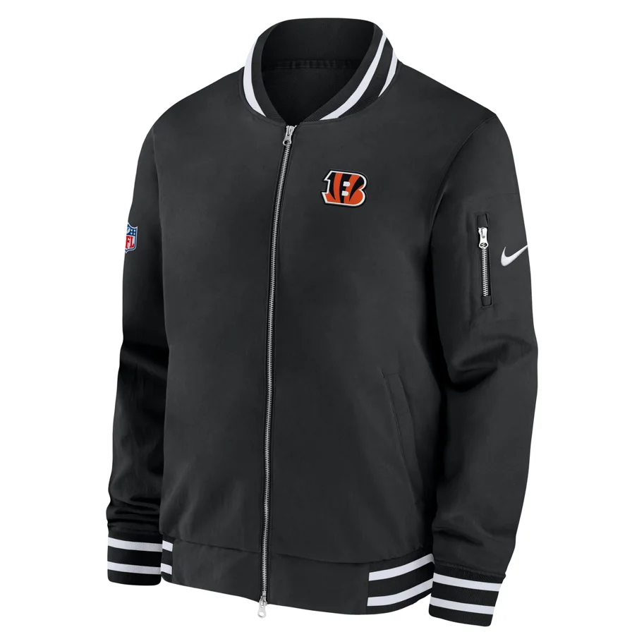 Cincinnati Bengals Nike Coach Bomber Jacket L