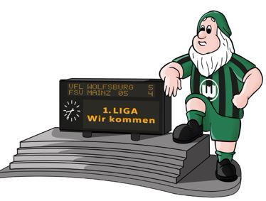 VfL Wolfsburg Gartenzwerg Aufstieg 