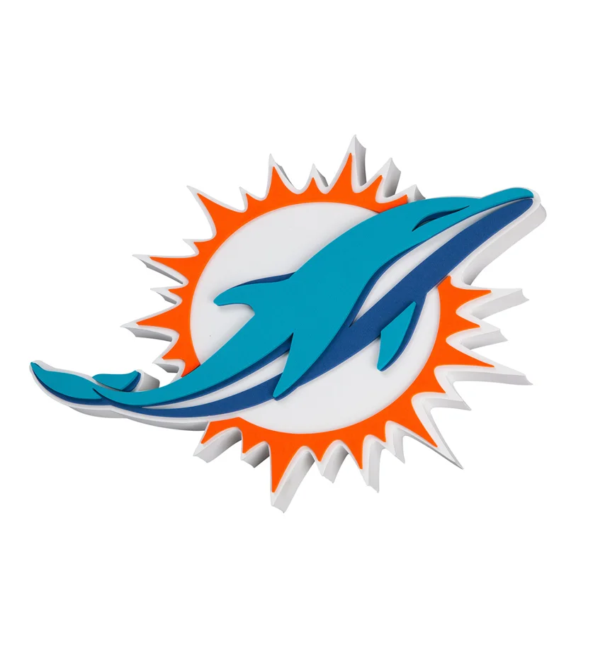 Miami Dolphins 3D FanFoam Super Size Wall Sign ca. 45x35x3cm