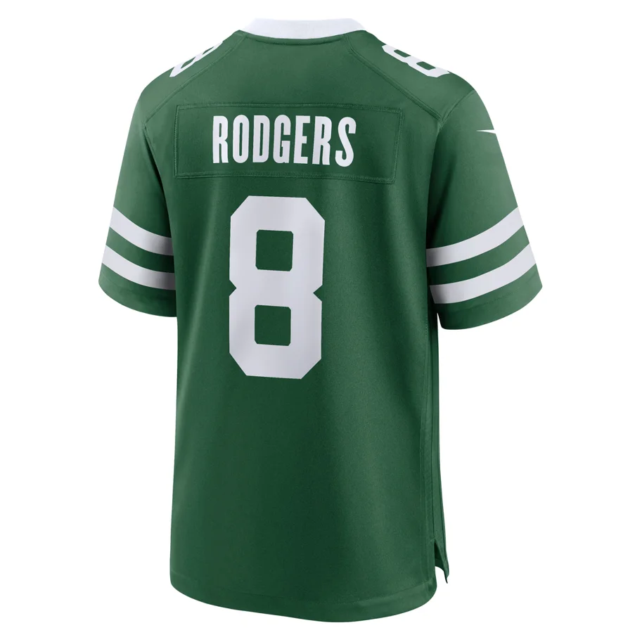 New York Jets Home Game Jersey Rodgers 8 2XL