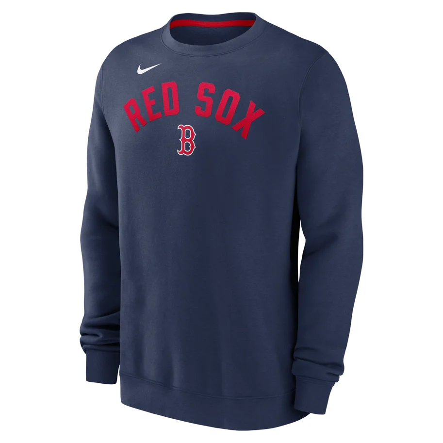 Boston Red Sox Nike Classic Twill Crew Neck Fleece L