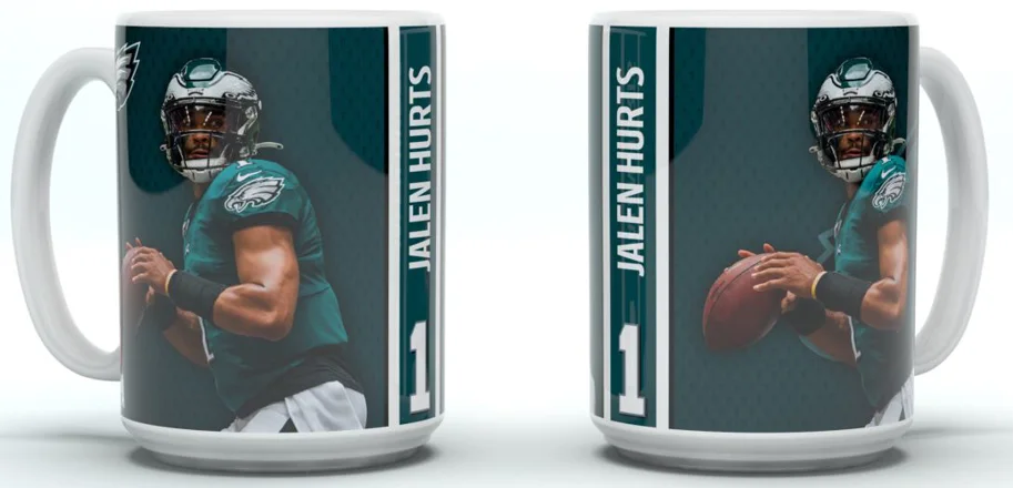 Philadelphia Eagles Jumbo Mug Motion "HURTS" 