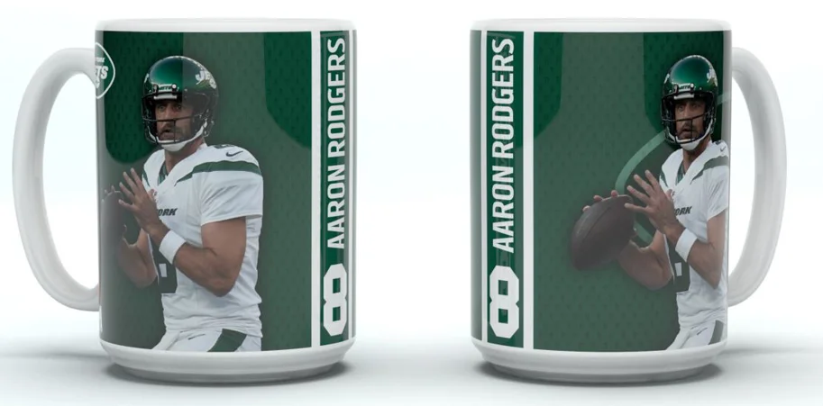 New York Jets Jumbo Mug Motion "RODGERS" 