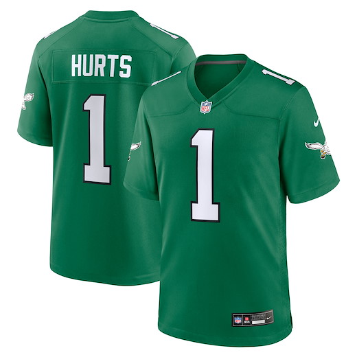 Philadelphia Eagles Nike Throwback Jersey Hurts 1 2XL