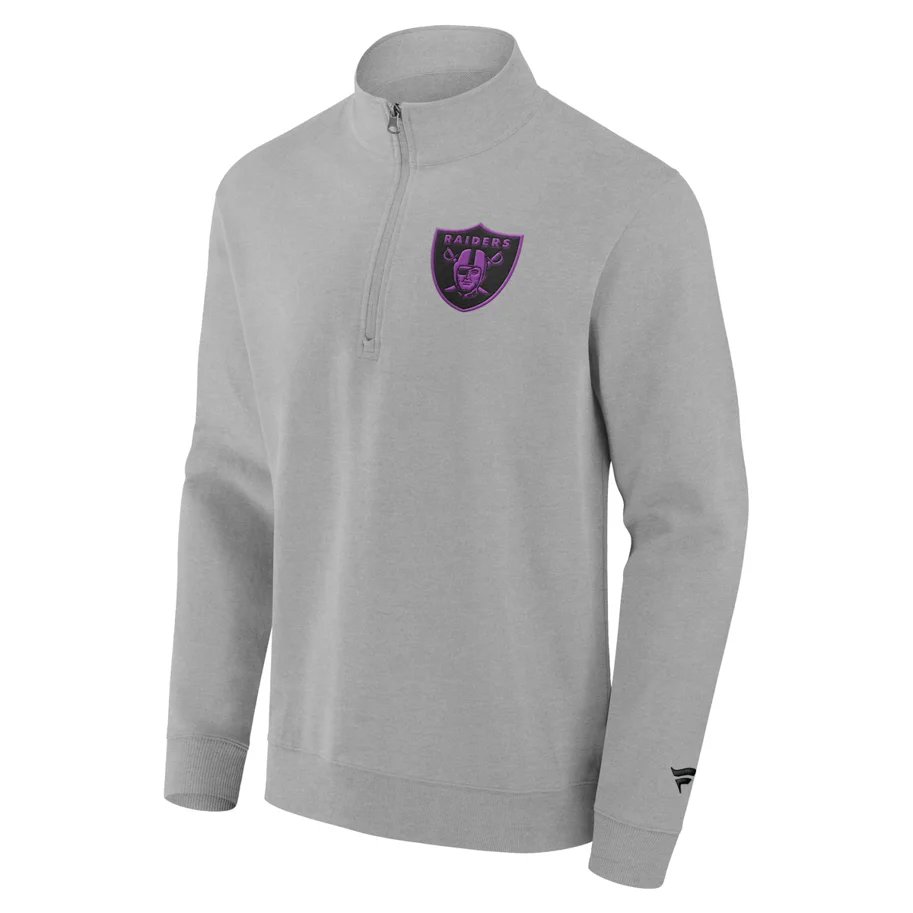 Las Vegas Raiders Gradient 1/2 Zip Crew Sweatshirt XL