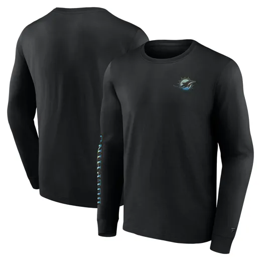 Miami Dolphins Gradient LS Crew T-Shirt M