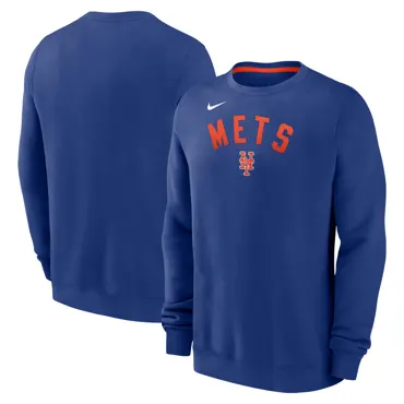 New York Mets Nike Classic Twill Crew Neck Fleece M